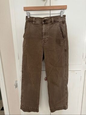 Madewell Wide-Leg Pants in Brown